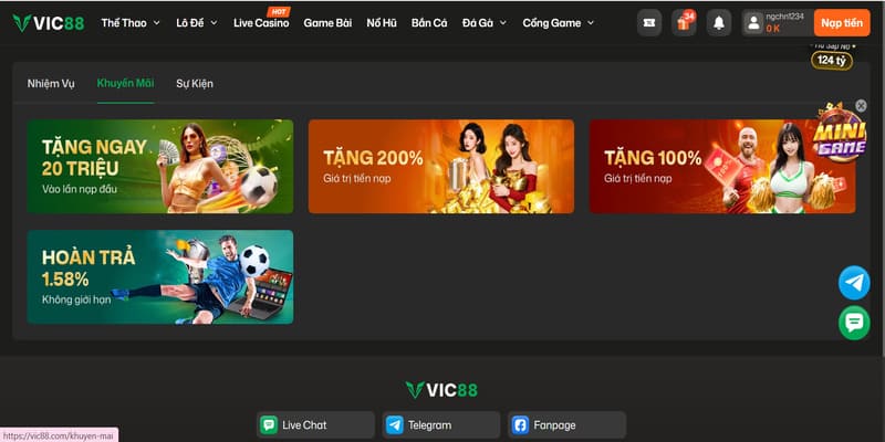 Điểm qua 6 chương trình khuyến mãi cực hot tại nhà cái